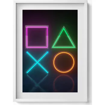 Obraz Elegantní obraz do obýváku Symboly hráče - znaky na ovladači konzole 50x70 cm