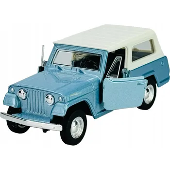 autíčko WELLY OLD TIMER 1967 JEEP JEEPSTER COMMANDO STATION WAGON MODRÝ 1:34
