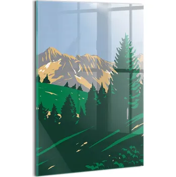 Obraz Foto Obraz Fotografie Sklo Efektní Národní park v Alpách Francie 20x30