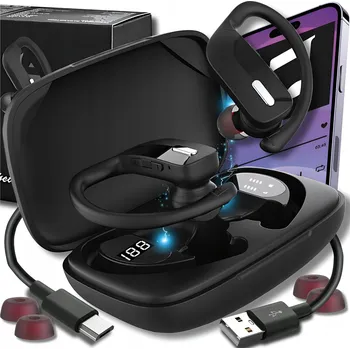 Sluchátka Bezdrátová sluchátka za uši ZeeTech Sportovní sluchátka s powerbankou