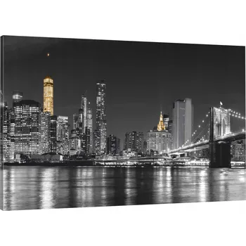 Obraz OBRAZ NA PLÁTNĚ Město Most v Noci New York 100x70