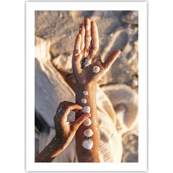 Obraz Plakát bez rámu do obývacího pokoje ložnice 50x70 mušle moderní módní obraz