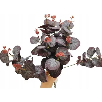 umělá květina LIST větvička eukalyptu doplněk k dekoraci vazby umělá stonek fialová