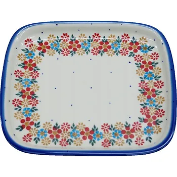 Keramická obdélníková mísa Bolesławiec
