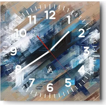 Hodiny Nástěnné hodiny do obýváku 40x40 Umění Bezhlučné Hodiny na skle Tiché