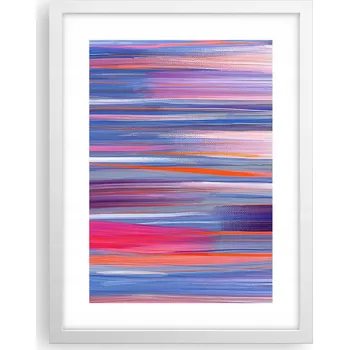 Obraz Obraz plakát v bílém rámu do obýváku 30x40 pruhy foto plakáty na zeď