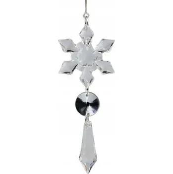 Vánoční dekorace Křišťálové Vánoční Baňky Vánoční Diamantové Rampouchy Ozdoby na Stromeček 10cm 2ks