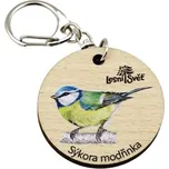 Lesní svět Přívěsek na klíče kulatý - Sýkora modřinka