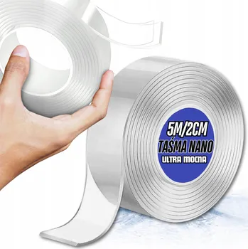 Lepicí páska Nano oboustranná páska 5 m opakovaně použitelná průhledná