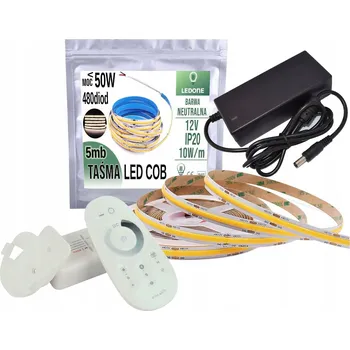 LED osvětlení LED pásek COB NW 12V 50W 5m + Dálkový Ovladač RF dotykové