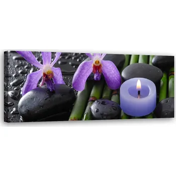 Obraz OBRAZ NA PLÁTNĚ Květiny Zen Spa CANVAS 90x30