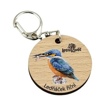 Přívěsek Lesní svět Přívěsek na klíče kulatý - Ledňáček