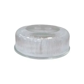 Stínidlo Skleněné stínidlo pro kanálové svítidla, průměr 18 cm, sklo rýhované, výška 6 cm