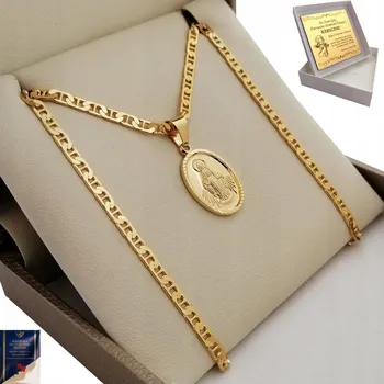 Náhrdelník Pozlacený náhrdelník Golden Celebrity stříbro 925, délka 55 cm s medailonkem