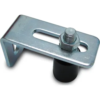 brána TECHNOPARK CZ s.r.o. Horní vedení brány se stavitelným nylonovým válečkem a zinkovanou lomenou konzolou k přišr