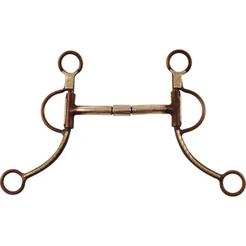 Udidlo pro koně Westernová páka Poo's s válečkem a dlouhými rameny