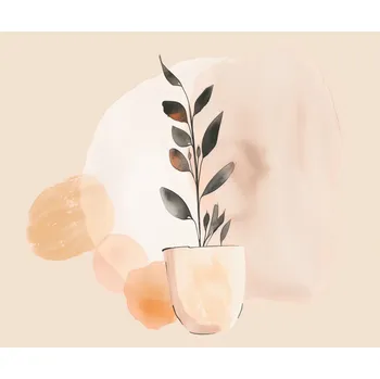 Plakát Plakát s motivem květináče, barevný, bez rámu, 60 x 50 cm