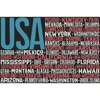 Obraz Cedule USA Vlajka