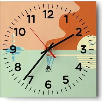 Hodiny Kuchyňské nástěnné hodiny 30x30 Abstrakce Skleněné hodiny do obýváku Moderní Tiché