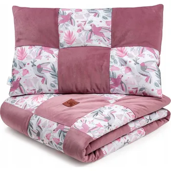 Povlečení Povlečení pro děti, přikrývka 100x140 cm s plochým polštářem 40x60 cm, patchwork