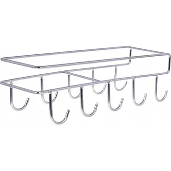 Závěsný držák pod poličku, skříňku na kuchyňské doplňky a hrnky