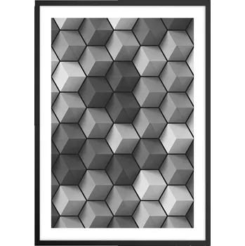 Obraz Plakát v černém rámu do obýváku ložnice 50x70 3D moderní obraz