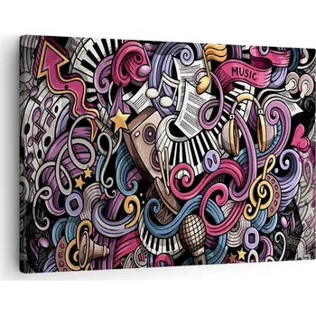 Obraz Obraz na plátně do obýváku ložnice 70x50 hudba foto obrazy na zeď