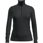 Tričko s dlouhým rukávem a půl zipem dámské ICEBREAKER W 260 Tech LS Half Zip BLACK - XL