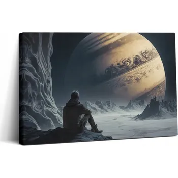 Obraz Obraz Canvas Připravený k Zavěšení Do Domu Loft Muž Vesmír Planeta 30x20