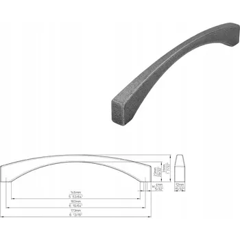 Nábytkové kování Nábytková úchytka SIRO 2198-173ZN63 vzhled starého železa