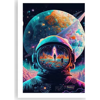 Obraz Plakát bez rámu do obýváku ložnice 50x70 astronaut moderní módní obraz