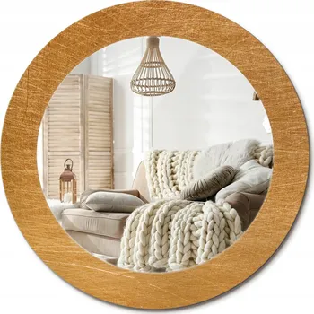 Zrcadlo Loftové zrcadlo s ozdobným skleněným rámem Vintage loft styl průměr 60 cm