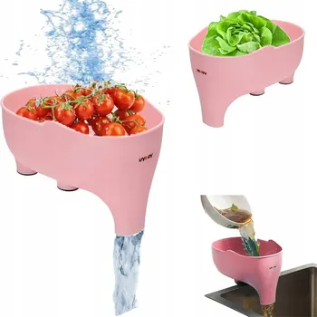 Cedník a síto DURSZLAK SÍTKO ODKAPÁVAČ CEDNÍK TRYCHTÝŘ MISKA DO DŘEZU SLON RŮŽOVÝ