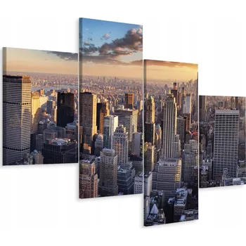 Obraz Čtyřdílný obraz architektura New York 3D 80x50