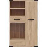 BRW LARA vitrína REG1D1W/90, jasan běloruský