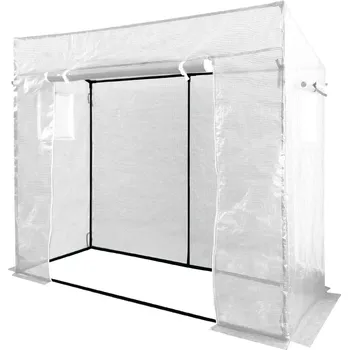 Skleník Fóliovník na rajčata velký bílá plachta 200x77x168/146cm (Foliovník zahradní bílá plachta)