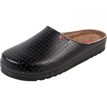 Dámské pantofle Buxa Dámské kožené pantofle BZ126 - Černá Velikost: 38