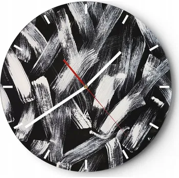 Hodiny Nástěnné hodiny do kuchyně 30x30 Umělecké skleněné hodiny do obýváku Loft Tiché