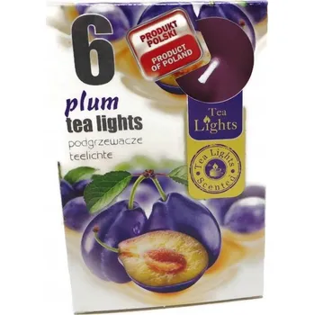 Svíčka Parafínové čajové svíčky Plum Admit 6 ks