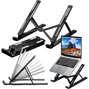 Stojan / Podložka pod notebook, tablet - nastavitelný, univerzální, černý, robustní