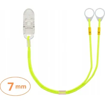 IP kamera Dvojitý klip na sluchadla – pro malé sluchadla – neonově žlutý