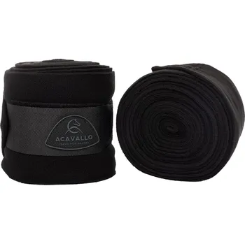 Vybavení pro koně Bandáže Acavallo fleecové - 2ks, černá