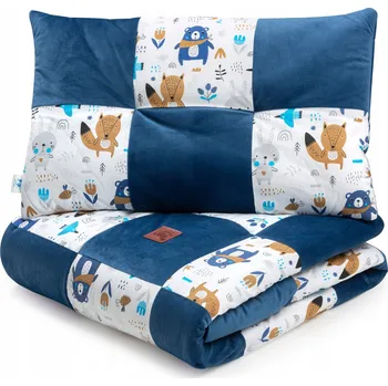 Povlečení Povlečení pro děti, přikrývka 100x140 cm s plochým polštářem 40x60 cm, patchwork