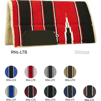 Pony westernová deka Burioni Navajo s pravým beránkem černá/červená