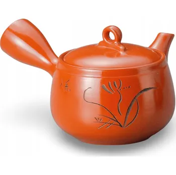 Konvice na čaj Japonská keramická konvice Kyusu hnědá var. F 270 ml