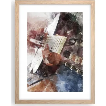 Obraz Obraz plakát v rámu světlý dub do obýváku 30x40 abstrakce plakáty na zeď