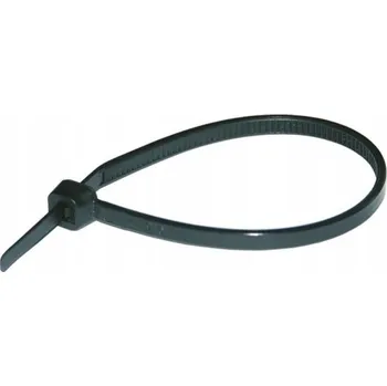 Stahovací páska STAHOVACÍ PÁSKY UPEVŇOVACÍ KABELOVÉ PÁSKY HAUPA ČERNÉ 370x7,6MM 100 KS SILNÉ UV