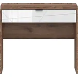 BRW FORN toaletka TOL1S, dub delano tmavý/bílý lesk