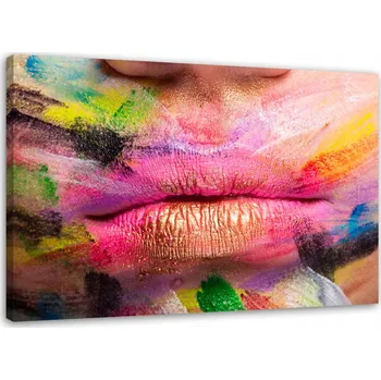 Obraz OBRAZ NA PLÁTNĚ Barevné Rty 120x80