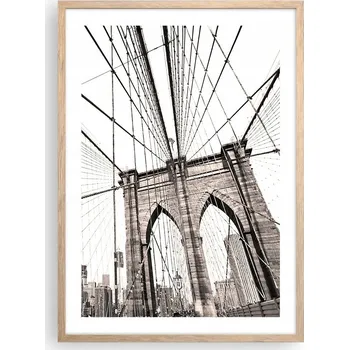 Obraz Plakát v rámu světlý dub do obýváku ložnice 50x70 most moderní obraz
